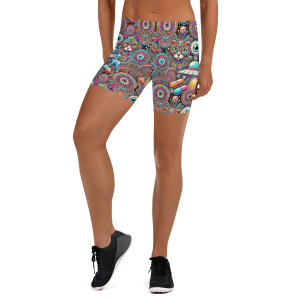 Intergalactic Cat Women's Rave Shorts