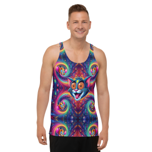 Acid Cat Unisex Rave Tank Top