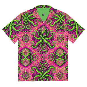 Neon Kraken Men's Button Festival Shirt